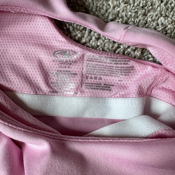 Girls Light Pink Athletic Tank Top racerback built in bra size XS 4/5 - Picture 5 of 7